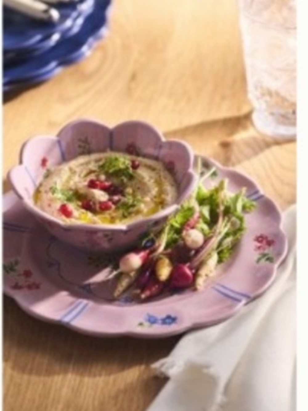 Anthropologie Annette Floral Melamine NUT Bowls in Lilac Ice-set of 4